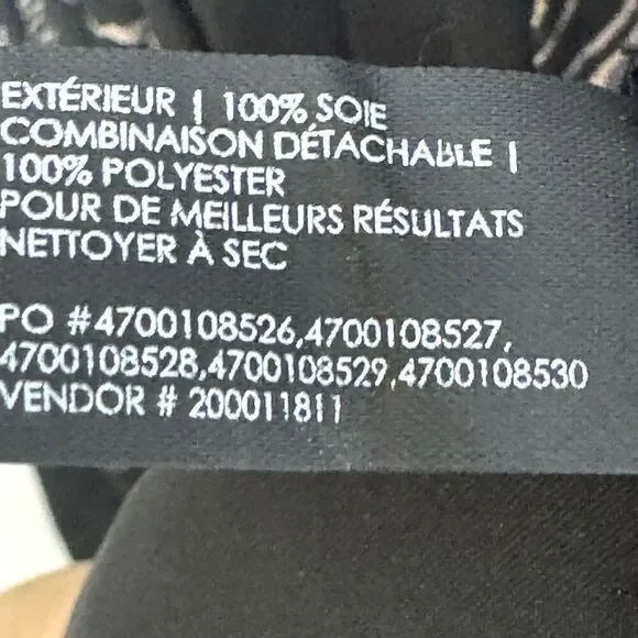 Club Monaco Roanna Dress Womens 4 Black Floral Silk Long Sleeve Mini Boho Chic - Picture 13 of 14